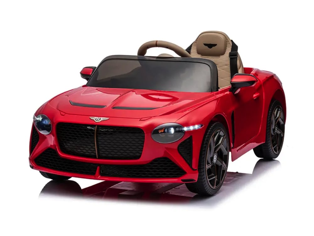 Bentley Bacalar, 12 volt elektrische kinderauto, leder zitje, rubberen banden en meer.